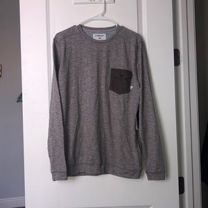 Quiksilver grey/brown colored long sleeve shirt